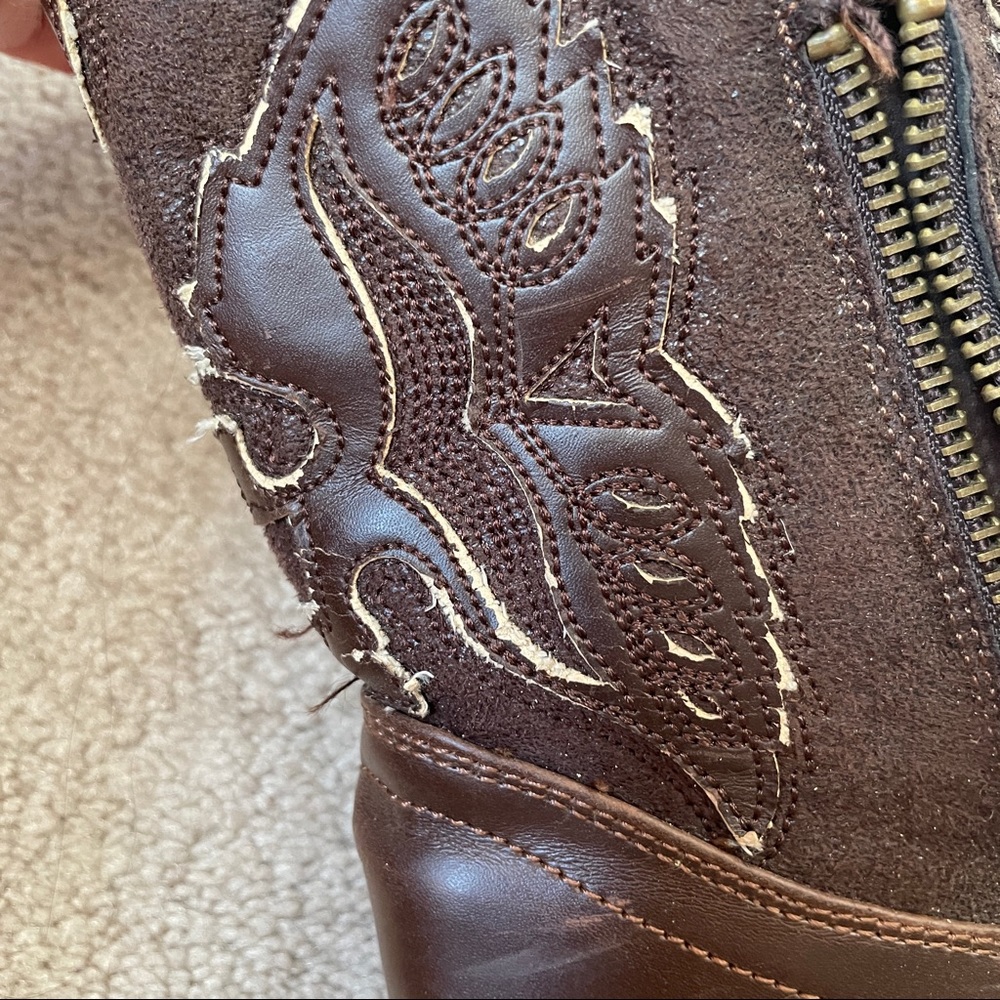 Frye Western Perforated Ankle High Boots - Picture 8 of 11